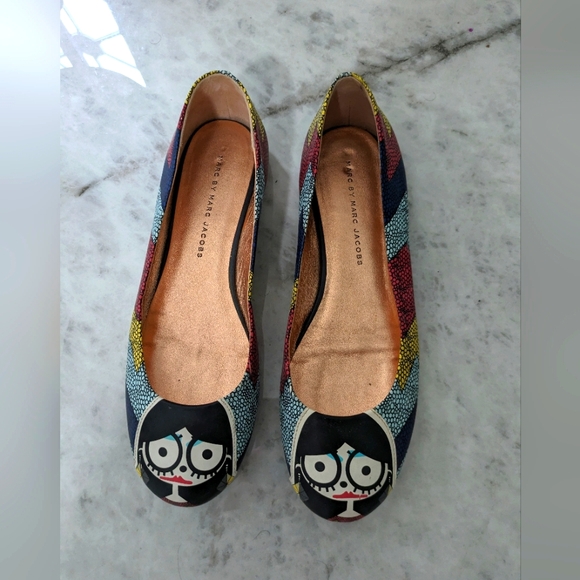 MARC JACOB'S Flats Miss Marc Size 8 M -Multicolor (38.5 EU) EUC - Picture 1 of 5